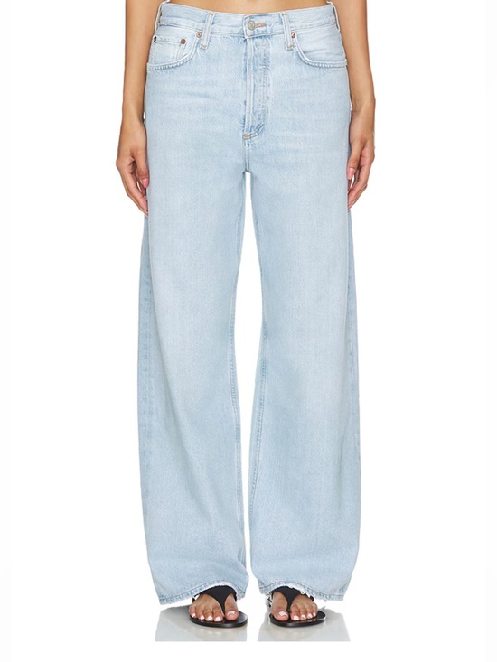 Agolde Denim - Agolde Low Slung Baggy Jeans in “Fragment” Light Wash